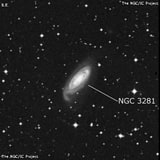 NGC 3281 - галактика. Описание NGC 3281:, Галактика в созвездии Насос