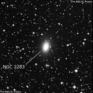 NGC 3283 - линзовидная галактика. Описание NGC 3283:, Галактика в созвездии Паруса