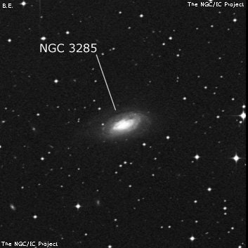 NGC 3285 - спиральная галактика с баром. Описание NGC 3285:, Галактика в созвездии Гидра