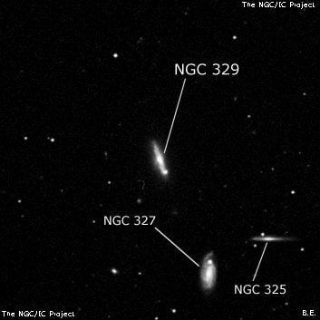 NGC 329 - спиральная галактика. Описание NGC 329:, Галактика в созвездии Кит