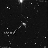 NGC 3290 - спиральная галактика с баром. Описание NGC 3290:, Галактика в созвездии Гидра