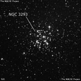 NGC 3293 - рассеянное скопление звёзд. Описание NGC 3293:, Рассеянное скопление в созвездии Киль