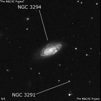 NGC 3294 - спиральная галактика. Описание NGC 3294:, Галактика в созвездии Малый Лев