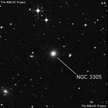 NGC 3305 - эллиптическая галактика. Описание NGC 3305:, Галактика в созвездии Гидра
