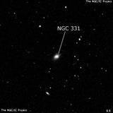 NGC 331 - спиральная галактика. Описание NGC 331:, Галактика в созвездии Кит