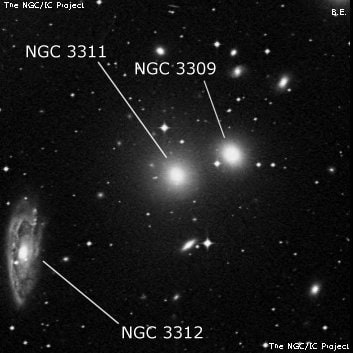 NGC 3311 - галактика. Описание NGC 3311:, Галактика в созвездии Гидра