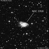 NGC 3318 - спиральная галактика с баром. Описание NGC 3318:, Галактика в созвездии Паруса