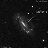NGC 3319 - спиральная галактика с баром. Описание NGC 3319:, Галактика в созвездии Большая Медведица