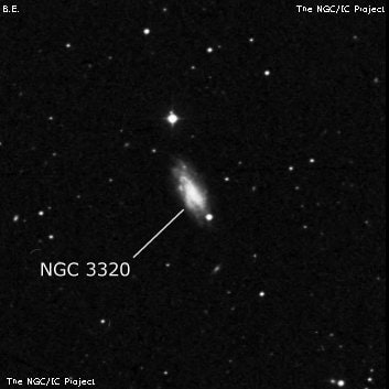 NGC 3320 - спиральная галактика с баром. Описание NGC 3320:, Галактика в созвездии Большая Медведица