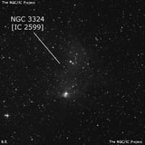 NGC 3324 - туманность. Описание NGC 3324:, Комплекс туманностей в созвездии Киль