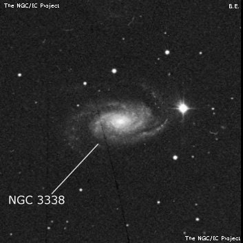 NGC 3338 - спиральная галактика. Описание NGC 3338:, Галактика в созвездии Лев