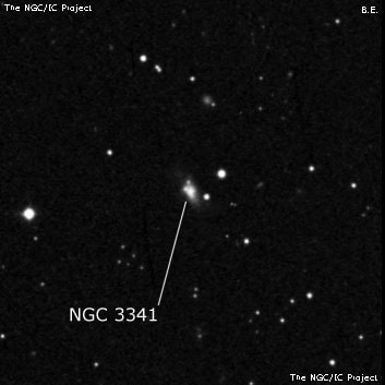NGC 3341 - галактика. Описание NGC 3341:, Галактика в созвездии Секстант
