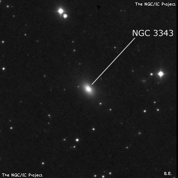 NGC 3343 - эллиптическая галактика. Описание NGC 3343:, Галактика в созвездии Дракон