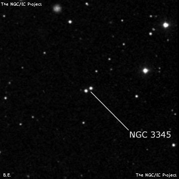 NGC 3345 - две звезды. Описание NGC 3345:, Двойная звезда в созвездии Лев