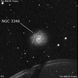 NGC 3346 - спиральная галактика с баром. Описание NGC 3346:, Галактика в созвездии Лев