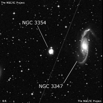 NGC 3354 - галактика. Описание NGC 3354:, Галактика в созвездии Насос
