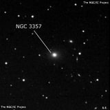 NGC 3357 - эллиптическая галактика. Описание NGC 3357:, Галактика в созвездии Лев