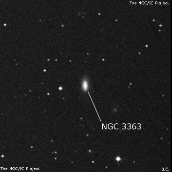 NGC 3363 - спиральная галактика. Описание NGC 3363:, Галактика в созвездии Лев