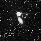 NGC 3366 - спиральная галактика с баром. Описание NGC 3366:, Галактика в созвездии Паруса