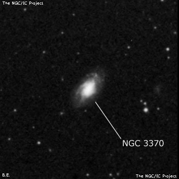NGC 3370 - спиральная галактика. Описание NGC 3370:, Галактика в созвездии Лев