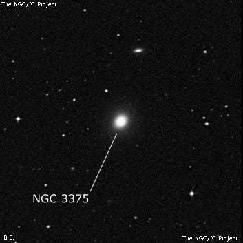 NGC 3375 - линзовидная галактика. Описание NGC 3375:, Галактика в созвездии Секстант