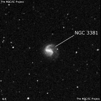NGC 3381 - спиральная галактика с баром. Описание NGC 3381:, Галактика в созвездии Малый Лев