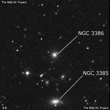 NGC 3386 - эллиптическая галактика. Описание NGC 3386:, Галактика в созвездии Секстант