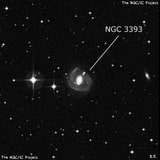 NGC 3393 - спиральная галактика с баром. Описание NGC 3393:, Галактика в созвездии Гидра