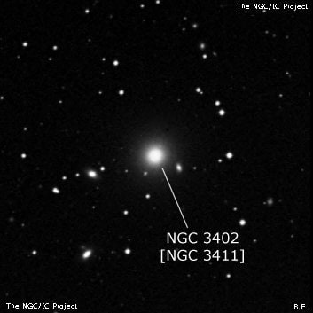 NGC 3402 - эллиптическая галактика. Описание NGC 3402:, Объект глубокого космоса в созвездии Гидра