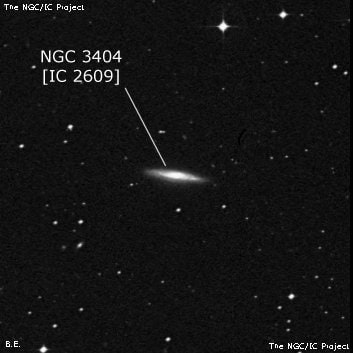 NGC 3404 - спиральная галактика с баром. Описание NGC 3404:, Галактика в созвездии Гидра