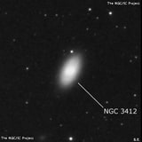 NGC 3412 - спиральная галактика с баром. Описание NGC 3412:, Галактика в созвездии Лев