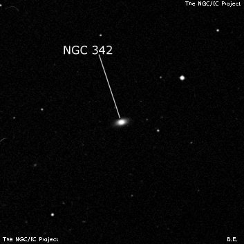 NGC 342 - эллиптическая галактика. Описание NGC 342:, Галактика в созвездии Кит