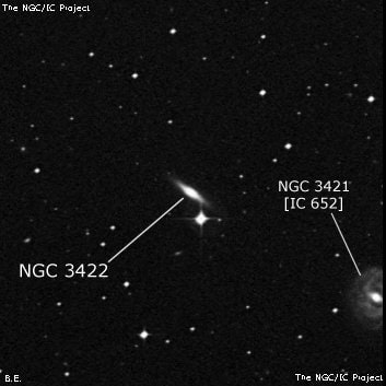 NGC 3422 - линзовидная галактика. Описание NGC 3422:, Галактика в созвездии Чаша