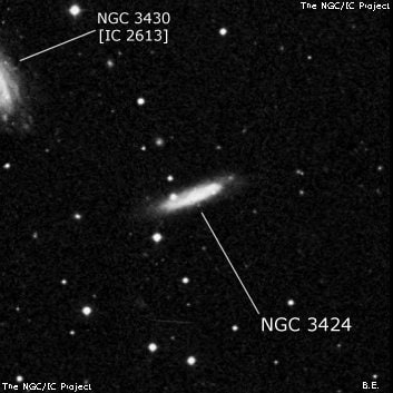 NGC 3424 - спиральная галактика с баром. Описание NGC 3424:, Галактика в созвездии Малый Лев