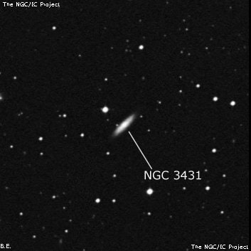 NGC 3431 - спиральная галактика. Описание NGC 3431:, Галактика в созвездии Чаша