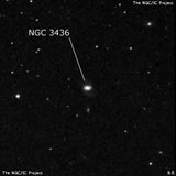 NGC 3436 - линзовидная галактика. Описание NGC 3436:, Галактика в созвездии Лев