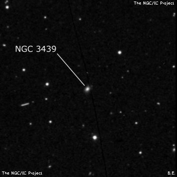 NGC 3439 - эллиптическая галактика. Описание NGC 3439:, Галактика в созвездии Лев