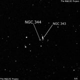 NGC 344 - спиральная галактика. Описание NGC 344:, Галактика в созвездии Кит