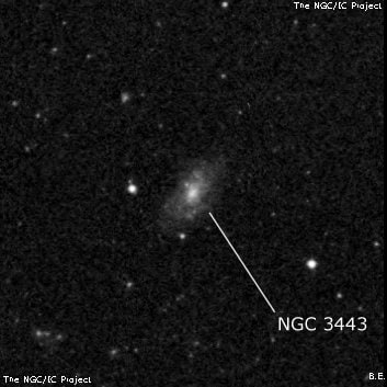 NGC 3443 - галактика. Описание NGC 3443:, Галактика в созвездии Лев