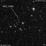 NGC 3446 - рассеянное скопление звёзд. Описание NGC 3446:, Рассеянное скопление в созвездии Паруса