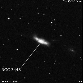 NGC 3448 - линзовидная галактика. Описание NGC 3448:, Галактика в созвездии Большая Медведица