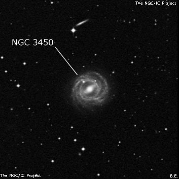 NGC 3450 - спиральная галактика с баром. Описание NGC 3450:, Галактика в созвездии Гидра