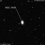 NGC 3458 - спиральная галактика с баром. Описание NGC 3458:, Галактика в созвездии Большая Медведица