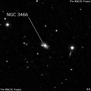 NGC 3466 - спиральная галактика с баром. Описание NGC 3466:, Галактика в созвездии Лев