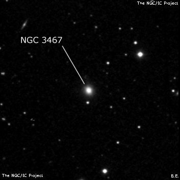 NGC 3467 - линзовидная галактика. Описание NGC 3467:, Галактика в созвездии Лев