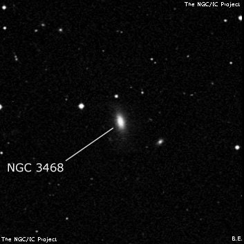NGC 3468 - линзовидная галактика. Описание NGC 3468:, Галактика в созвездии Большая Медведица