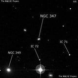 NGC 347 - спиральная галактика. Описание NGC 347:, Галактика в созвездии Кит