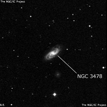 NGC 3478 - спиральная галактика с баром. Описание NGC 3478:, Галактика в созвездии Большая Медведица