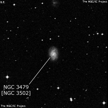 NGC 3479 - спиральная галактика с баром. Описание NGC 3479:, Объект глубокого космоса в созвездии Чаша