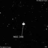 NGC 348 - спиральная галактика. Описание NGC 348:, Галактика в созвездии Феникс